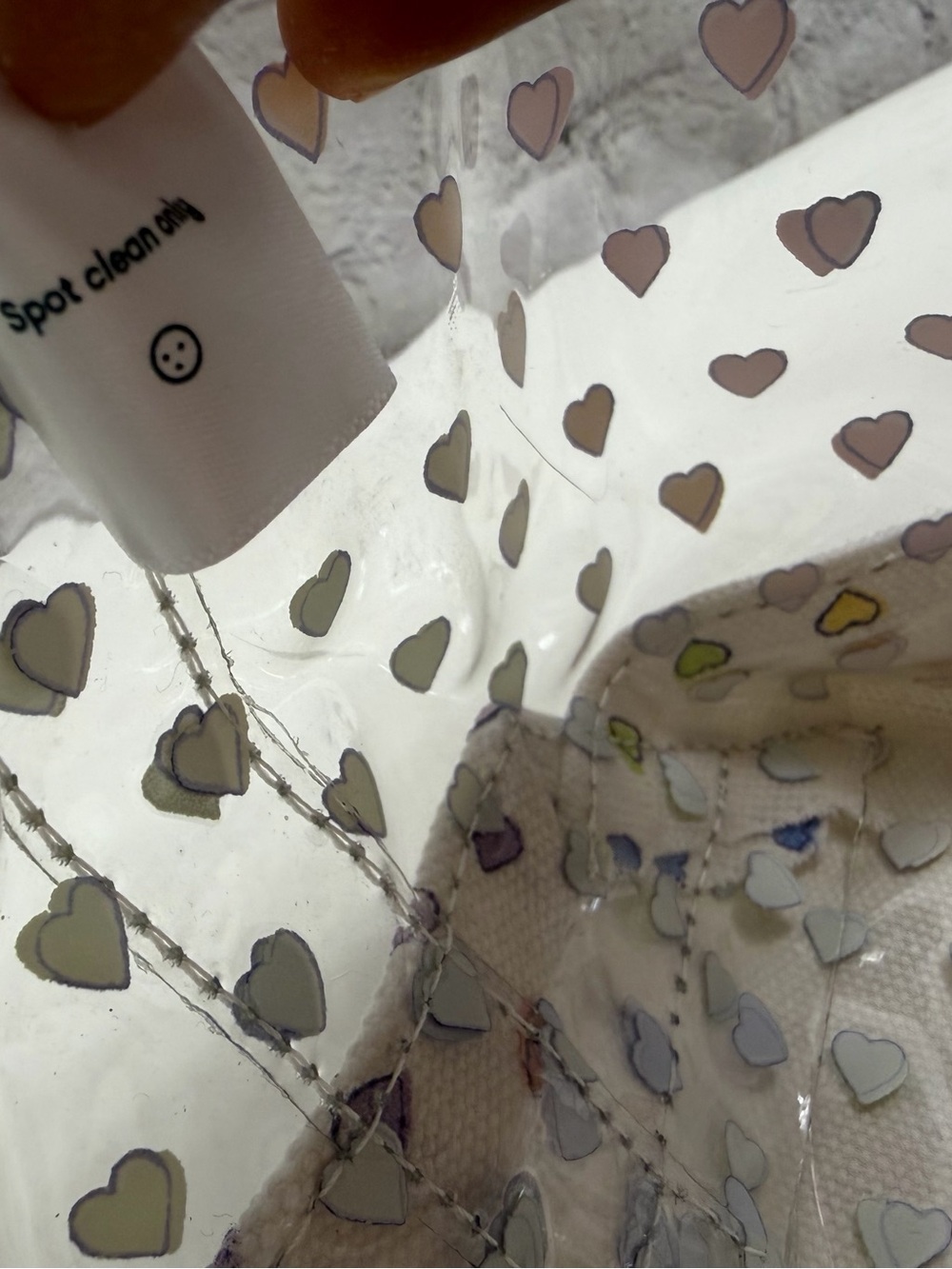 Roller Rabbit Multicolor Heart Clear Tote - Picture 6 of 12